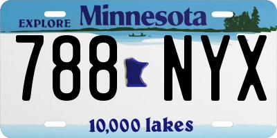 MN license plate 788NYX