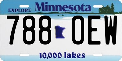 MN license plate 788OEW