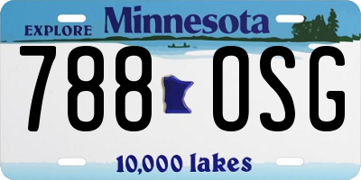 MN license plate 788OSG