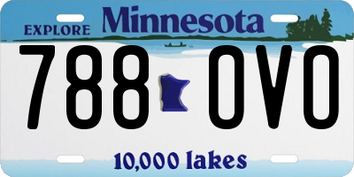 MN license plate 788OVO