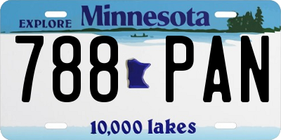 MN license plate 788PAN