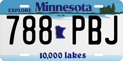 MN license plate 788PBJ
