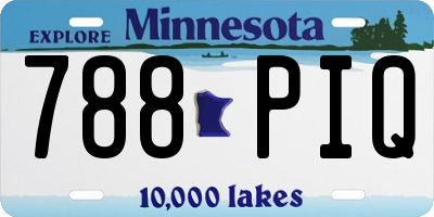 MN license plate 788PIQ
