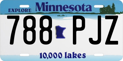 MN license plate 788PJZ