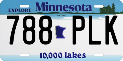 MN license plate 788PLK