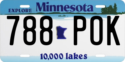MN license plate 788POK