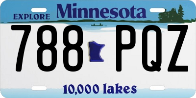 MN license plate 788PQZ