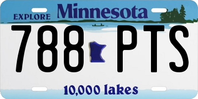 MN license plate 788PTS