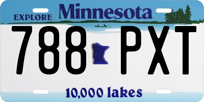 MN license plate 788PXT