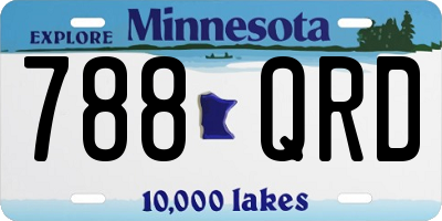 MN license plate 788QRD