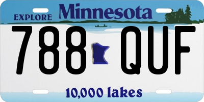 MN license plate 788QUF
