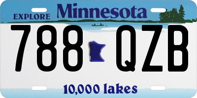 MN license plate 788QZB