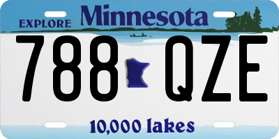 MN license plate 788QZE