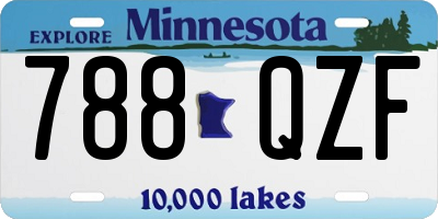 MN license plate 788QZF