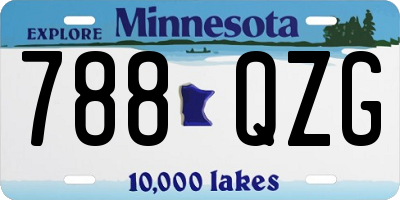 MN license plate 788QZG
