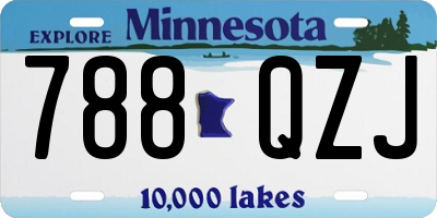 MN license plate 788QZJ