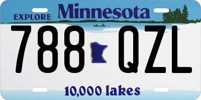 MN license plate 788QZL