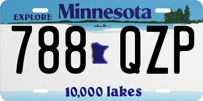 MN license plate 788QZP