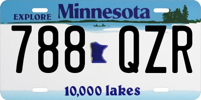 MN license plate 788QZR