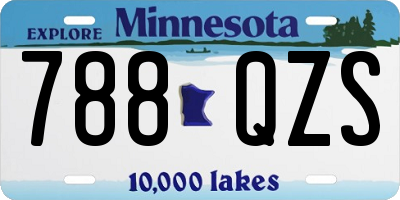 MN license plate 788QZS