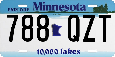 MN license plate 788QZT