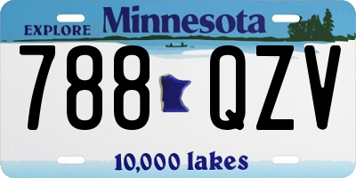 MN license plate 788QZV