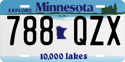 MN license plate 788QZX