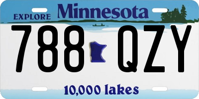 MN license plate 788QZY