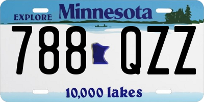 MN license plate 788QZZ