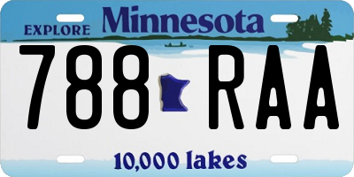 MN license plate 788RAA