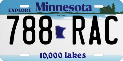 MN license plate 788RAC