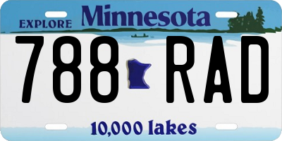 MN license plate 788RAD