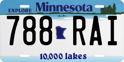 MN license plate 788RAI