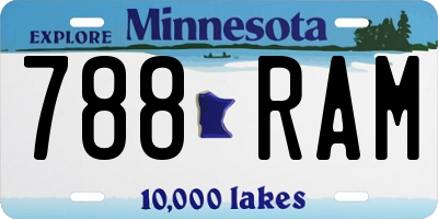 MN license plate 788RAM