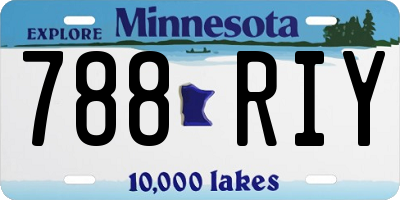 MN license plate 788RIY