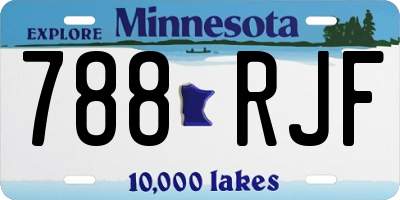 MN license plate 788RJF