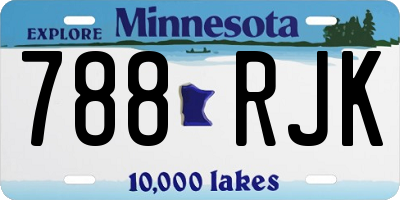 MN license plate 788RJK