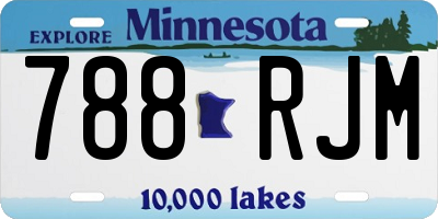 MN license plate 788RJM