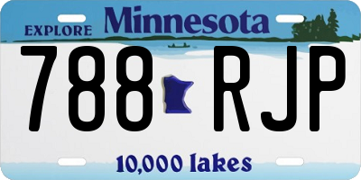 MN license plate 788RJP