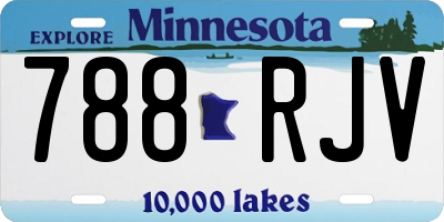 MN license plate 788RJV