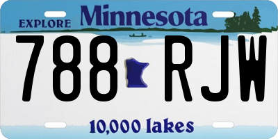MN license plate 788RJW