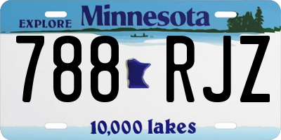 MN license plate 788RJZ
