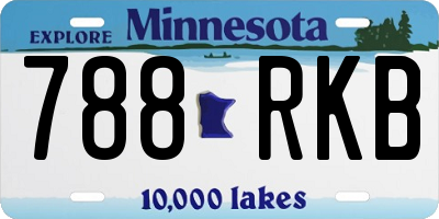 MN license plate 788RKB