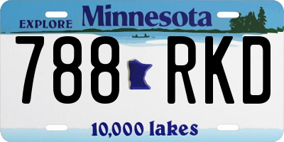 MN license plate 788RKD
