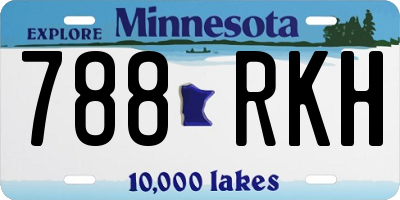 MN license plate 788RKH