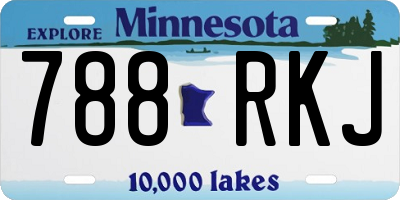 MN license plate 788RKJ
