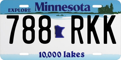 MN license plate 788RKK