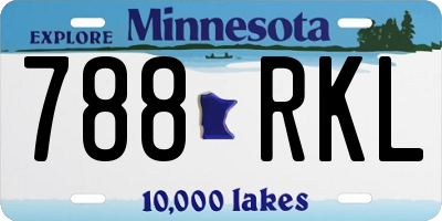 MN license plate 788RKL