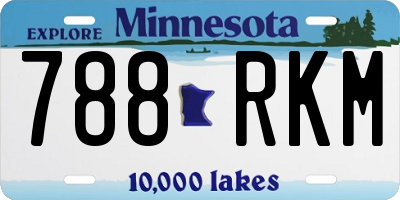 MN license plate 788RKM