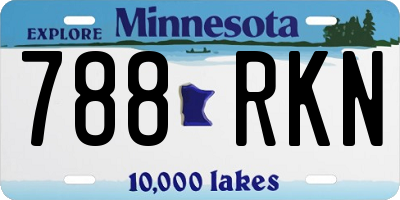 MN license plate 788RKN